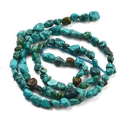 Natural HuBei Turquoise Beads Strands G-B089-B01-02-1