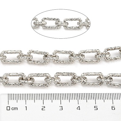Alloy Textured Oval Link Chains LCHA-K001-05P-1