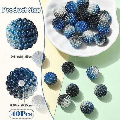 40Pcs Imitation Pearl Acrylic Beads OACR-FS0002-89A-01-1