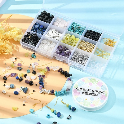 DIY Gemstone Earring Bracelet Making Kit DIY-YW0006-27-1