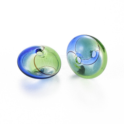 Transparent Handmade Blown Glass Globe Beads GLAA-T012-34-1