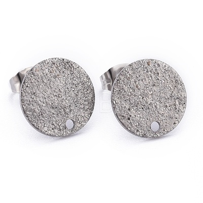 Non-Tarnish 304 Stainless Steel Stud Earring Findings X-STAS-Z021-C-01P-1