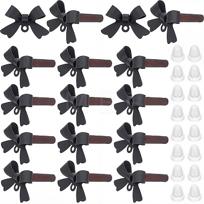 40Pcs Bowknot Alloy Stud Earring Findings FIND-SP0001-16EB-1
