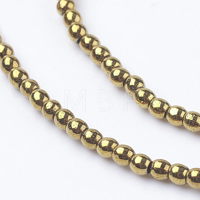 Non-Magnetic Synthetic Hematite Beads Strands G-G091-2mm-1-1