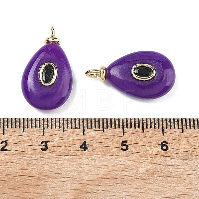 Dyed Natural White Jade Pendants KK-C251-01A-05-1