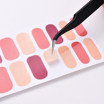 Solid Color Design Self-Adhesive Nail Decals MRMJ-R086-QY-M-1