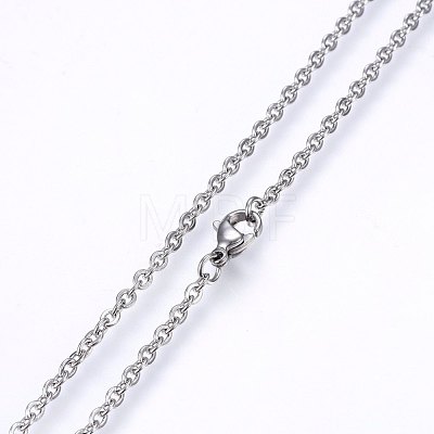 304 Stainless Steel Cable Chains Necklaces NJEW-F226-04P-01-1