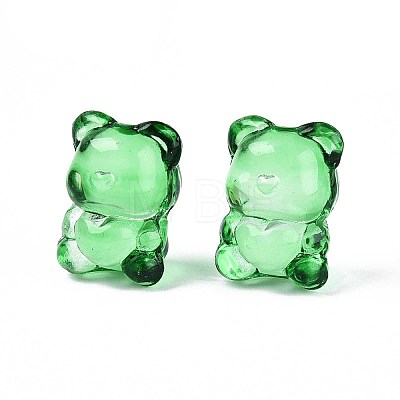 Baking Paint Transparent Glass Beads DGLA-N018-02D-1