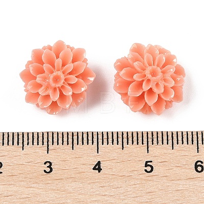 Synthetic Coral 3D Flower Rose Beads CORA-L046-C02-1