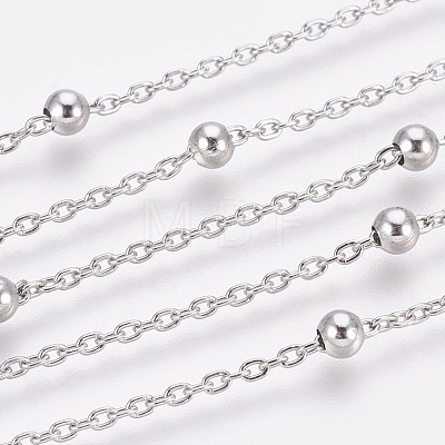 304 Stainless Steel Cable Chain Anklets AJEW-P069-03P-1