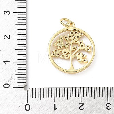 Brass Micro Pave Cubic Zirconia Pendants KK-S337-07G-E-1