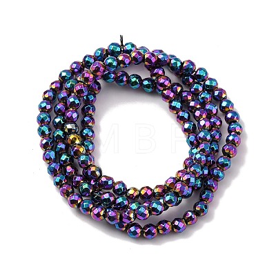 Electroplate Non-magnetic Synthetic Hematite Beads Strands G-J169B-3mm-05-1