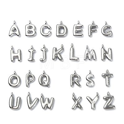 304 Stainless Steel Alphabet Pendants STAS-U033-02P-1