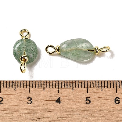 Natural Green Strawberry Quartz Connector Charms FIND-C046-11B-G-1