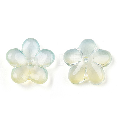Two Tone Transparent Normal Glass Beads GLAA-T030-01-A02-1