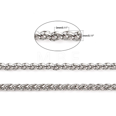 304 Stainless Steel Wheat Chains STAS-O076-07-1