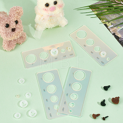 Acrylic Measuring Tool for Doll Craft Eyes TOOL-WH0155-110A-01-1