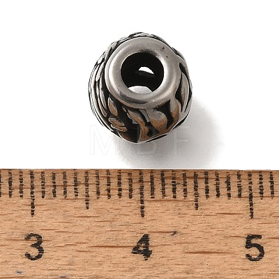 304 Stainless Steel European Beads STAS-D191-05N-AS-1