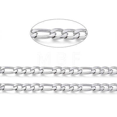 304 Stainless Steel Figaro Chains CHS-M001-04P-1