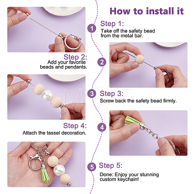 DIY Keychain Making Kits DIY-WA0001-34-1