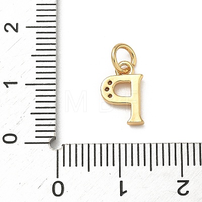 Brass Micro Pave Cubic Zirconia Charms KK-I382-03G-P-1