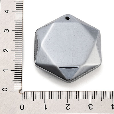 Electroplated Terahertz Stone Pendants G-P545-B01-P-1