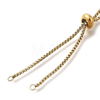 Adjustable 304 Stainless Steel Slider Bracelet/Bolo Bracelets Making LS-STAS-I153-03G-03-1