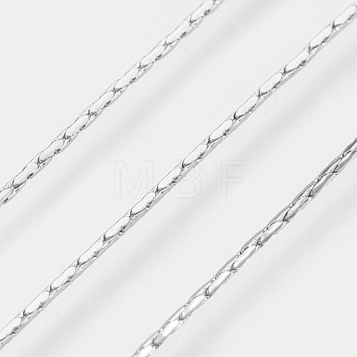 Long-Lasting Plated Brass Coreana Chain Necklaces NJEW-K112-08P-NF-1