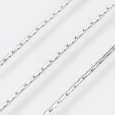 Long-Lasting Plated Brass Boston Link Chain Necklaces NJEW-K112-08P-NF-1