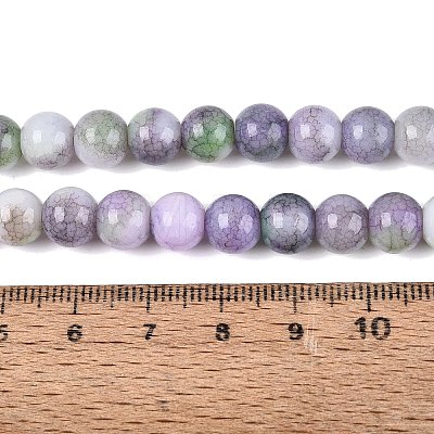 Opaque Ombre Effect Dyed Glass Beads Strands GLAA-Q106-04A-13-1