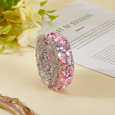 Resin Rhinestone Crystals Beaded Trim DIY-WH20050-05E-1