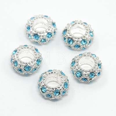 Alloy Rhinestone European Beads CPDL-H999-4-1