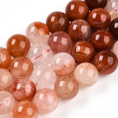 Natural Red Quartz Beads Strands G-T140-8mm-01-1