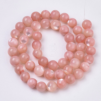 Natural White Shell Mother of Pearl Shell Beads Strands X-SSHEL-T012-06-1