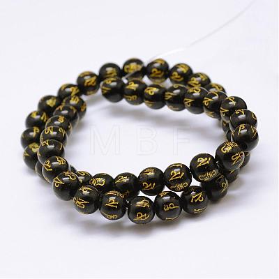 Natural Agate Beads Strands G-F452-10mm-02-1