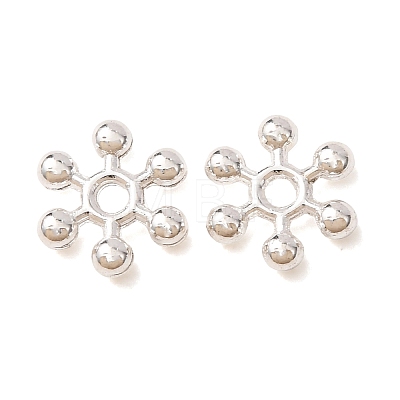 Snowflake Alloy Spacer Beads TIBEB-0581-S-RS-1