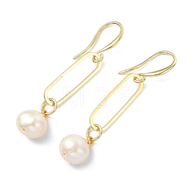 Natural Cultured Freshwater Pearl Dangle Earrings EJEW-JE07217-1