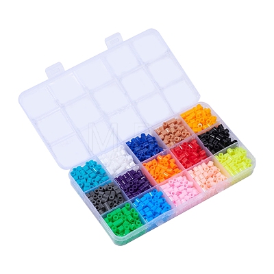 1500Pcs 15 Colors PE DIY Melty Beads Fuse Beads Refills DIY-YW0003-23-1