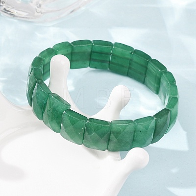 Natural Malaysia Jade Beaded Stretch Bracelets for Unisex G-K303-02E-1