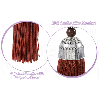  28Pcs 14 Colors Polyester Tassel Big Pendants Decorations HJEW-TA0001-07-1