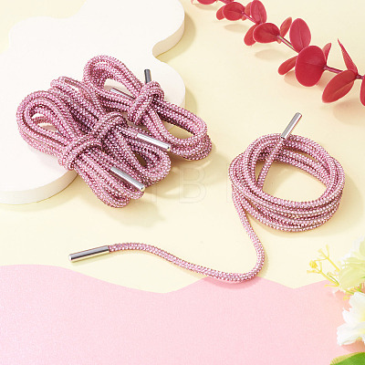4Pcs Rhinestone Round Cord Shoelace FIND-TA0010-44P-03-1