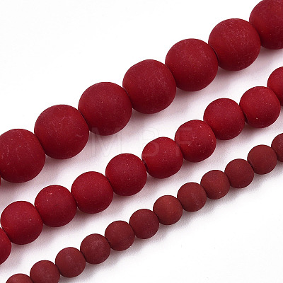 Opaque Glass Beads Strands GLAA-T032-P4mm-MD05-1