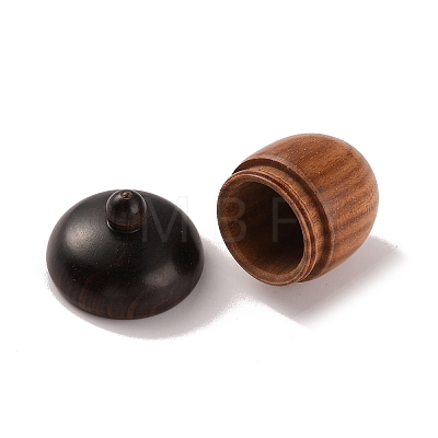 Wooden Acorn Box Jewelry Pendants WOOD-WH0022-06D-1