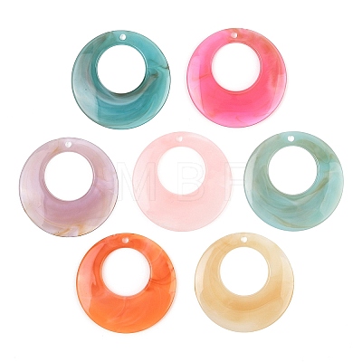 Imitation Jade Resin Pendants RE-CBA476D-01A-1