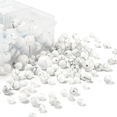 340Pcs 4 Style Natural Howlite Beads G-LS0001-45-1