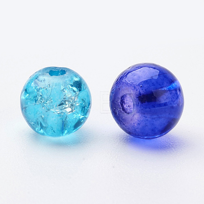 Baking Painted Crackle Glass Beads DGLA-X0006-6mm-01-1