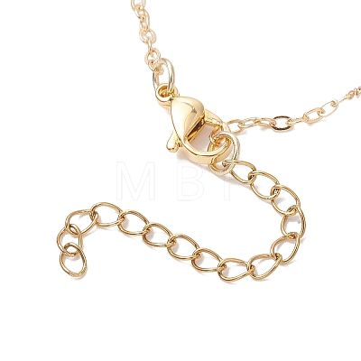 Synthetic Blue Lace Agate Star & Natural Freshwater Pearl & Brass Link Chain Necklaces NJEW-JN05687-02-1