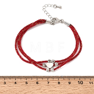 Polyester Multi-Strand Bracelets FB-CBA983F-02P-06-1