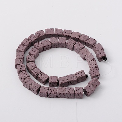 Dyed & Natural Lava Rock Beads Strands G-L435-01-8mm-16-1