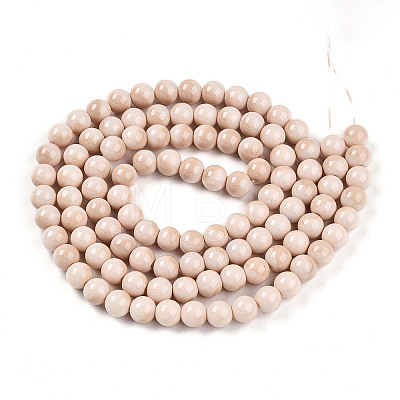 Baking Paint Glass Beads Strands DGLA-N012-8mm-07-1